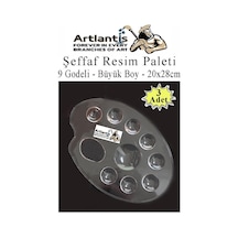 Şeffaf Resim Paleti Plastik 3 Adet Godeli Ressam Paleti Boyama Paleti Akrilik Boya Guaj Boya Suluboya