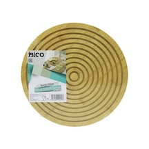 İbico İ22-258 Ahşap Bambu Servis Sunum Tahtası Tepsi Çap: 28cm Kanallı Yuvarlak Çift Taraflı Düz Diğer