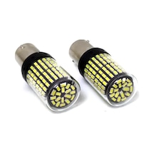 93 Tek Duy Led P21 W Ba15S 144 Ledli Beyaz 2 Adet