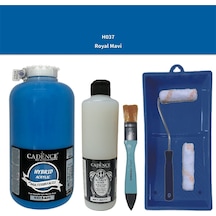 Mobilya Boyası-cadence Multisurface H-037 R.mavi 2000ml Ultimate Vernik Mat 500ml Saten Rulo Set R.mavi R.mavi