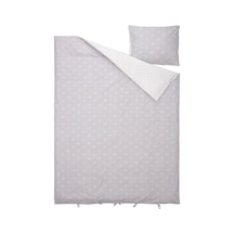 Ikea Nattslanda Tek Kişilik Nevresim Takımı 150 X 200 Cm Beyaz - Gri - Sarı Çok Renkli