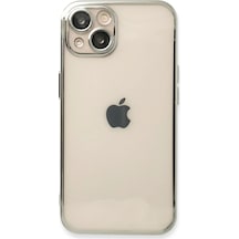 Newface Apple, Uyumlu iPhone 13 Kılıf Razer Lensli Silikon Semeglbl - 59 - Gümüş