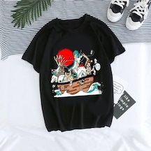 Noıssey Kırmızı Etiket Gala Unisex Totoro Stüdyo Ghibli Goth T-shirt Model77 17034 Siyah