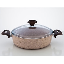 Falez Creamy Granitec 22cm Kısa Granit Tencere 12v