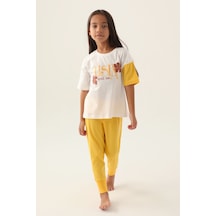 U.s. Polo Assn Lisanslı Rose Krem Kız Çocuk Pijama Takımı 5274-43160 Krem