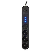 4lü Siyah Anahtarlı 3 Usb Li Akım Korumalı Topraklı Çocuk Korumalı Grup Priz 2 Metre Belirtilmemis