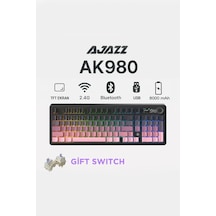 Ak980 3 Modlu Hot-swap Tft Ekranlı Mekanik Oyun Klavyesi-8.000 Mah Batarya Dinamik Rgb Ak980 3 Modlu Hot-swap Tft Ekranlı Mekanik Oyun Klavyesi-8.000 Mah Batarya Dinamik Rgb