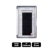 Misyul 0.05c Natural Kıvrım 15 Mm Soft Eyelash Doğal İpek Kirpik 16'lı