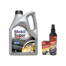 Mobil Super 2000 XE 5W-30 Motor Yağı 5 L + Gojo Torpido Koruyucu Sünger