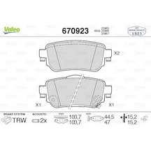 Valeo 670923 - Arka Fren Balata Renault Kadjar 15 Koleos Iı 18 /