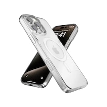 Joko Apple Uyumlu iPhone 16 Pro Uyumlu Gleam Pc Sert Magsafe Kılıf - Şeffaf