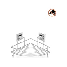 Tekno Tel Ef-250 Krom Tek Katlı Köşelik Banyo Rafı Yapışkanlı/vidalı Deliksiz Organizer Krom