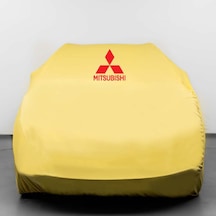 Mitsubishi OUTLANDER 4 Kumaş Logolu Oto Branda - Penye Örtü SARI