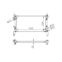 ORIS BFI033022 Radyatör Brazing Fiorino 1.3 Mtj 08 Mekanik 630X318X22