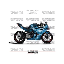 Cfmoto 450sr Kaplama Sticker Blue Punisher Design Motor Kaplama Modeli Hazır Kit Tüm Modeller Uyumlu