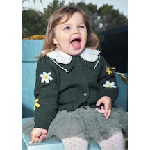 Mayoral Kış Sezon Kız Bebek Düğmeli Yakalı Hırka - Koyu Yeşil