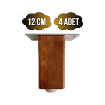 Kale Ayarlı Ahşap Ayak Mobilya Masa Ve Dolap Ayağı Ceviz Kayın/gürgen Ağacı 12cm 4 Adet Ceviz