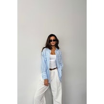 Çizgili Gömlek - Mavi Mavi Çizgili Gömlek - Mavi Mavi