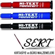 Hi-Text Permanent Kalemi Mavi 12Li Paket Yuvarlak Uç