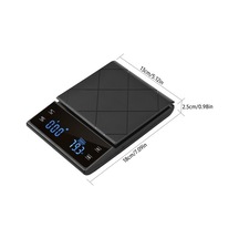 Besthome1 3kg/0.1g Dokunmatik Ekranlı Dijital Terazi - Siyah, Şarjlı Batarya Ek6012 Pasta Kahve Pişirme İçin Siyah