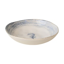 Keramika Marin Çukur Tabak 20 Cm Altın - Beyaz