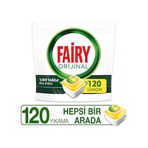 Fairy Hepsi Bir Arada Limon Kokulu Bulaşık Makinesi Deterjanı 120 Tablet