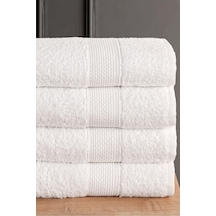 Blanc 4'lü 50x90cm El Yüz & Saç Havlusu Seti Havlu El Havlusu Banyo Havlusu I Çeyiz Havlusu Beyaz