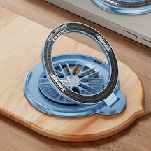 Manyetik Telefon Standı Stres Giderici Cep Telefonu Tutucu Telefon Tutacağı Parmak Döngüsü Kickstand Mavi