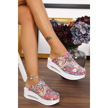 Ebruli Air Max Kadın Ortopedik Sabo Terlik Yavruağzı