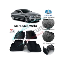 Mercedes E-Serisi W213 Havuzlu 3D Paspas Niken Siyah 2016-