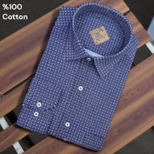 Klasik %100 Cotton Uzun Kollu Terletmeyen 4 Mevsim Gömlek Regular Kalıp Lacivert