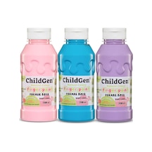 Süper Yıkanabilir 3'lü Parmak Boya Seti 3x350ml Pembe-mavi-mor Diğer
