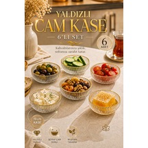Porsima 13877-1 Vanes 6'lı Gold Yaldızlı Floren Cam Sunum Kasesi 10 Cm - Çerezlik & Reçellik Altın