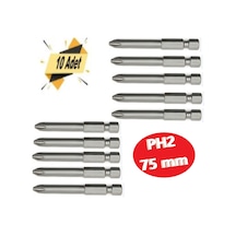 Bits Uç, Yıldız Matkap Ucu Ph2x75 Mm 10 Adet