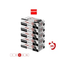 Ultra Extra Kalın Siyah Nitril Eldiven Pudrasız 50 ' Li Paket - Large 5 Paket