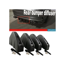 Yeni 1/4 Adet Evrensel Araba Arka Tampon Difüzör Köpekbalığı Yüzgeci Spoiler Arka Tampon 4