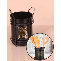Zhlhome Siyah Standtlı Kaşıklık Organizer Kitchen Love
