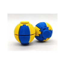 Alvera Press Küresi 3d Baskı Dönüşen Mekanik Fidget Stres Oyuncağı-mavi-sarı