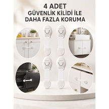 4'lü Esnek Kayışlı Çocuk Güvenlik Kilidi Pratik Ve Güvenli Kullan