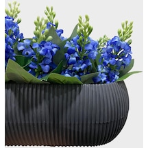 Yapay Çiçek Mercan Saksıda Mavi Sümbül Demetleri