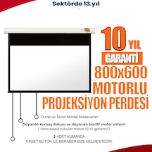 Sanper 800x600 Cm Motorlu Projeksiyon Perdesi