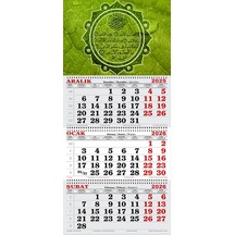 2026 Yılı Gemici Takvimi-kaligrafik Yazılı Ayetler
