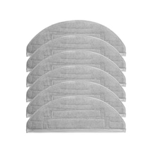 Roborock S8 / S8 Plus / S8 Pro Uyumlu Yedek Mop Pedi Mikrofiber 6 Adet Gri
