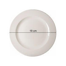 12'li Tuna Pasta Tabağı Yanaklı 19cm Krem Rinart