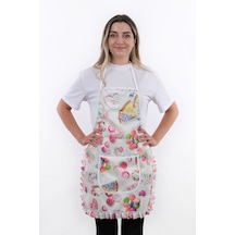 Jarse Frilly İkili Paket Sıvı Geçirmez Su Geçirmez Mutfak Önlüğü Macaron