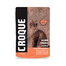 Croque Pouch Somon Etli Kısırlaştırılmış Kedi Maması 85 Gr