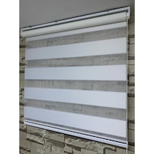 Beyaz Renk Mini Plise Desenli Zebra Stor Perde Tüm Ölçülerde (481204640)