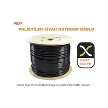 Cablox Siyah Pe Cca 4x2x24 24 Awg Lan Cat5e U/utp 305m Outdoor