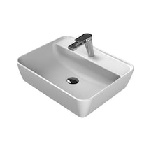 55 Cm Tezgah Üstü Seramik İle Fonksiyonel Lavabo 508 Yeşil