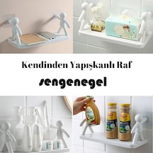 Kendinden Yapışkanlı Banyo Rafı Tarz Baharatlık Rafı Organizer Dü